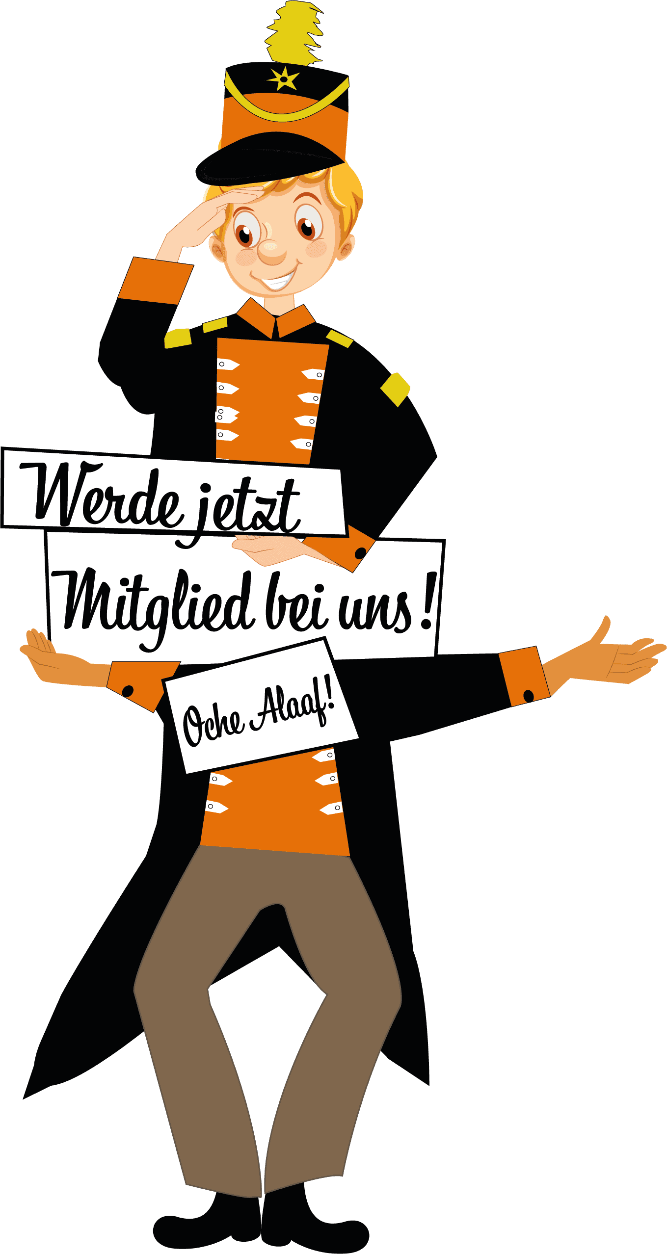Mitglied werden jetzt online Karikatur